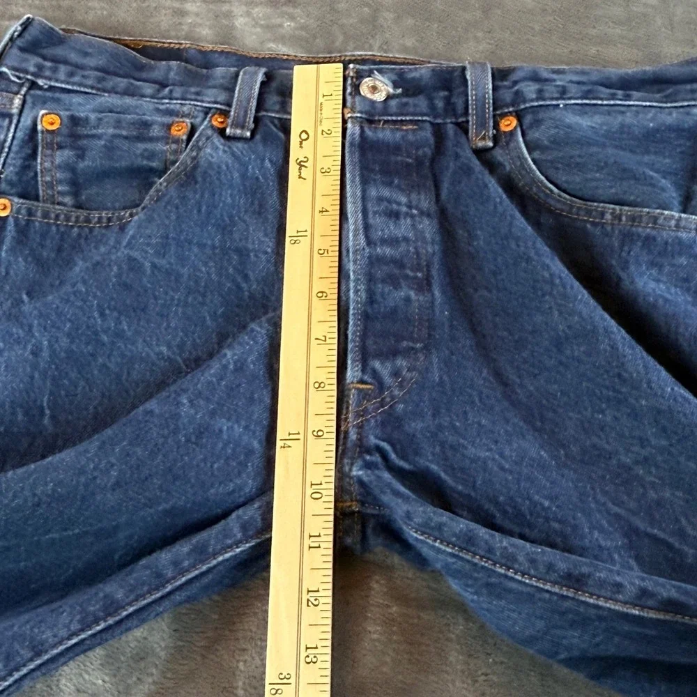 Levi's 501 Men's Jeans Straight Leg Size 34X34‎ Dark Wash 5 Button Fly